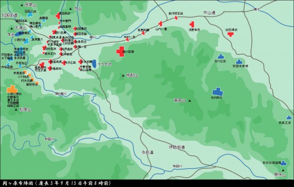 関ヶ原の戦い布陣図